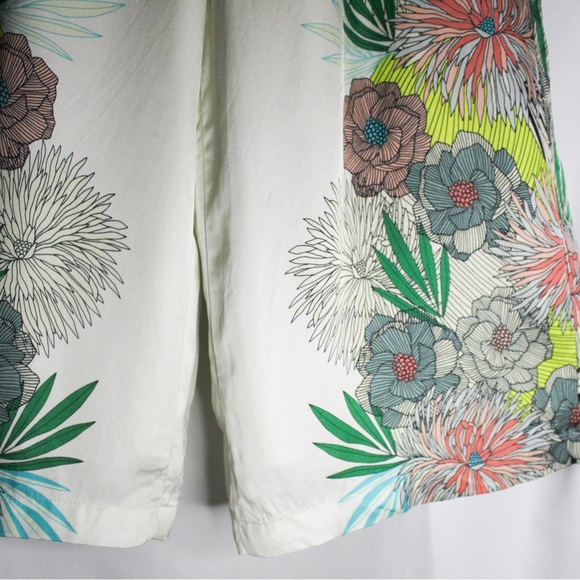 Corey Lynn Calter Anthropology White and Green Tropical Jumpsuit - Picture 7 of 10